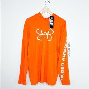 Under Armour Fishing Heat Gear UPF 50+ Hooded Tee